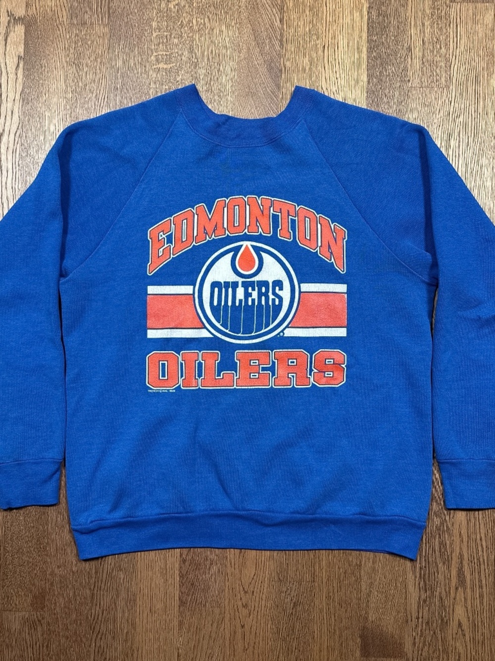 Vintage 80s 90s Edmonton Oilers Fruit of the Loom Made in USA Sweatshirt Mens L